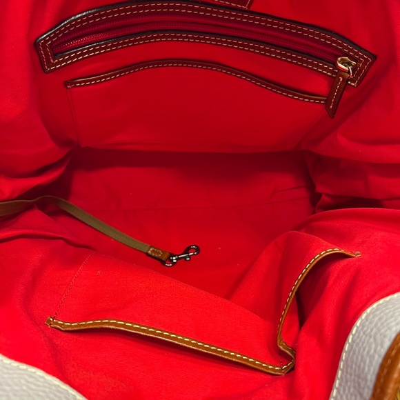 Dooney and Bourke pebble leather Kristen tote in color oyster - Picture 5 of 9